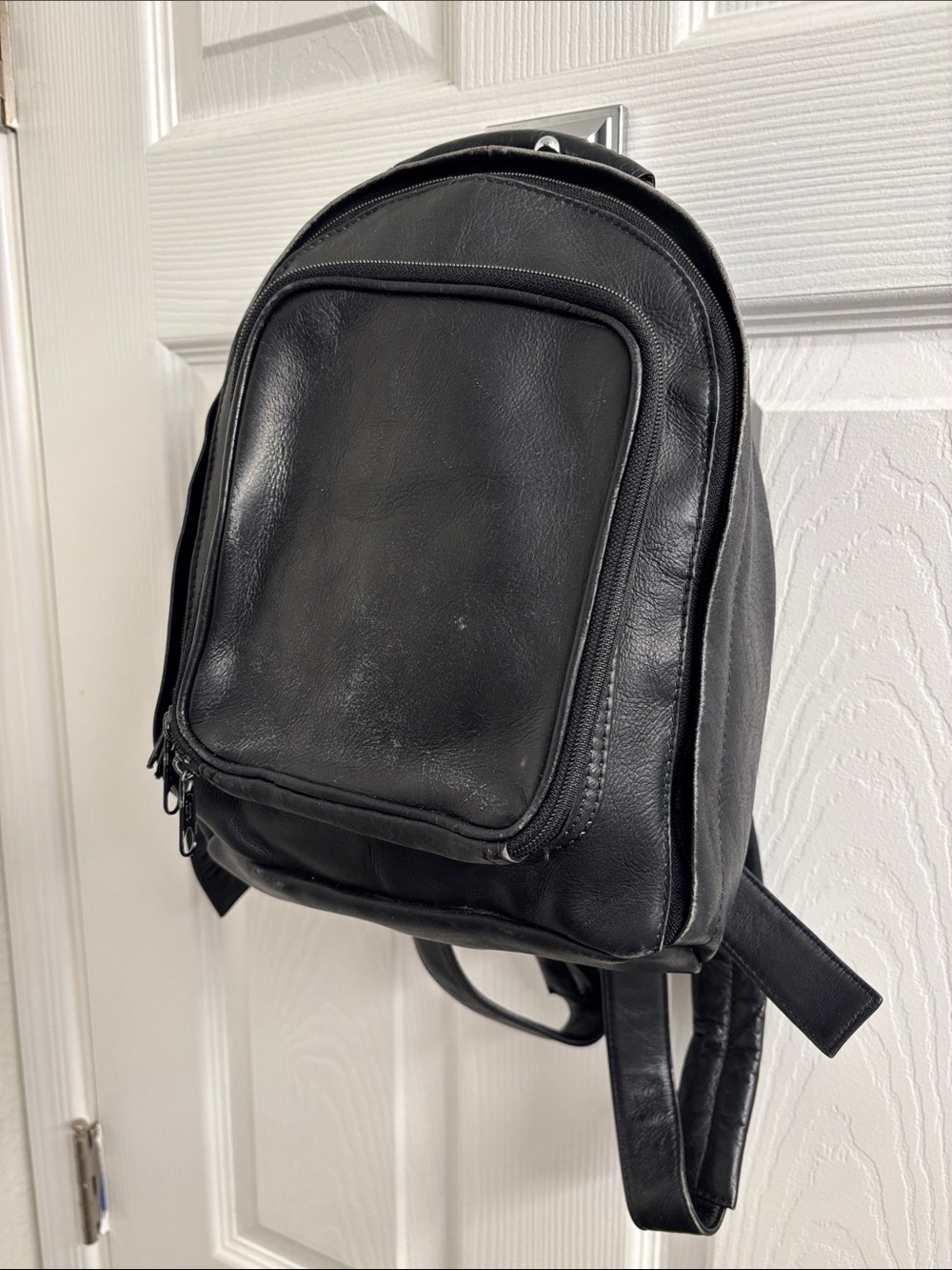 Vintage HOBO International Classic Small Black Leather Backpack